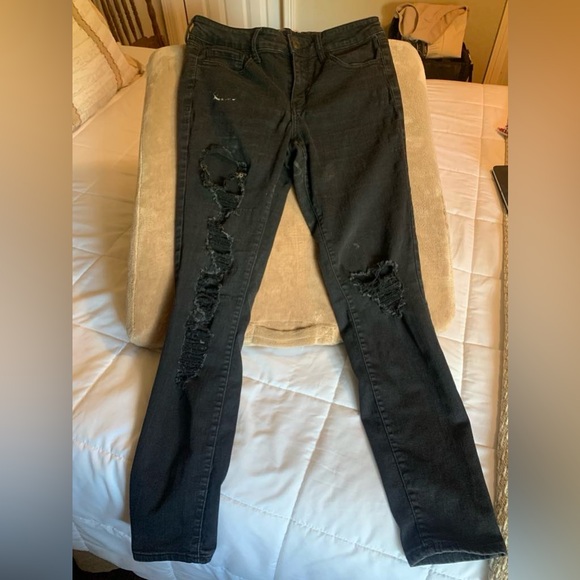 SO brand, black frayed denim jean size 9/29W - Picture 2 of 5